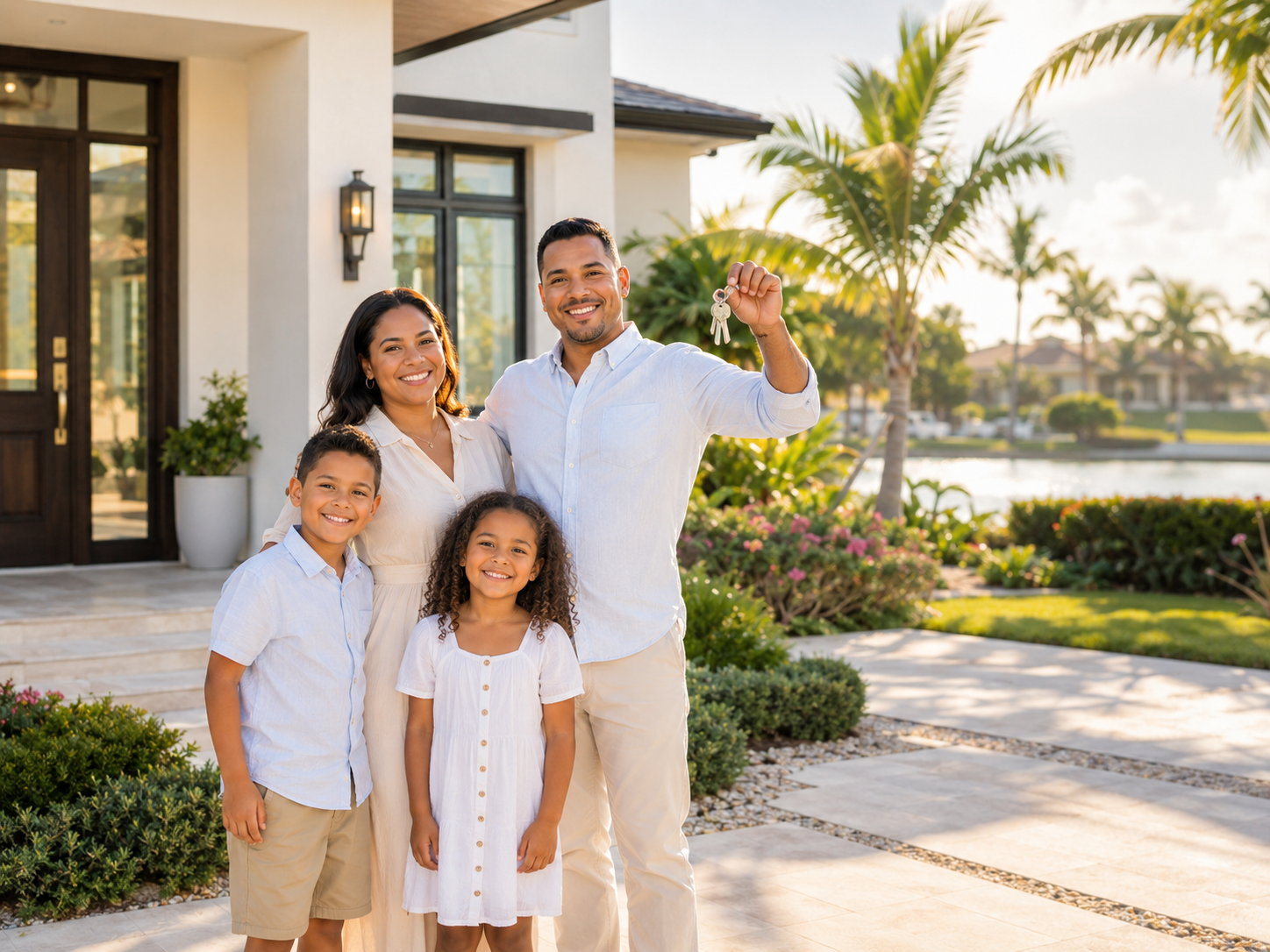 Florida family celebrating a new home with help from Mortgage Approval Group